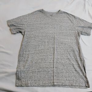 Faded Glory Light Heather Gray Short Sleeve V-neck Tee